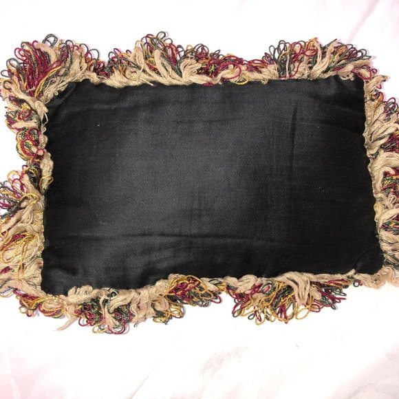Vintage One of A Kind Hand Made liberty Flowers NEEDLEPOINT sateen mini … - Picture 2 of 3